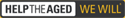 Label with the text - Help the aged 